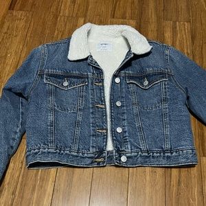 Girls fuzzy jean jacket